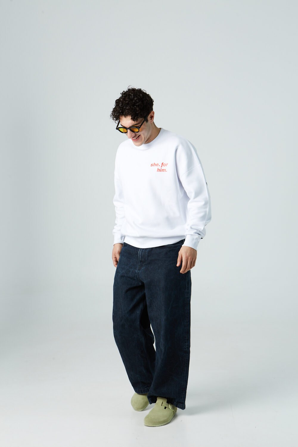 NOT TYPICAL oversized crewneck UNISEX-white